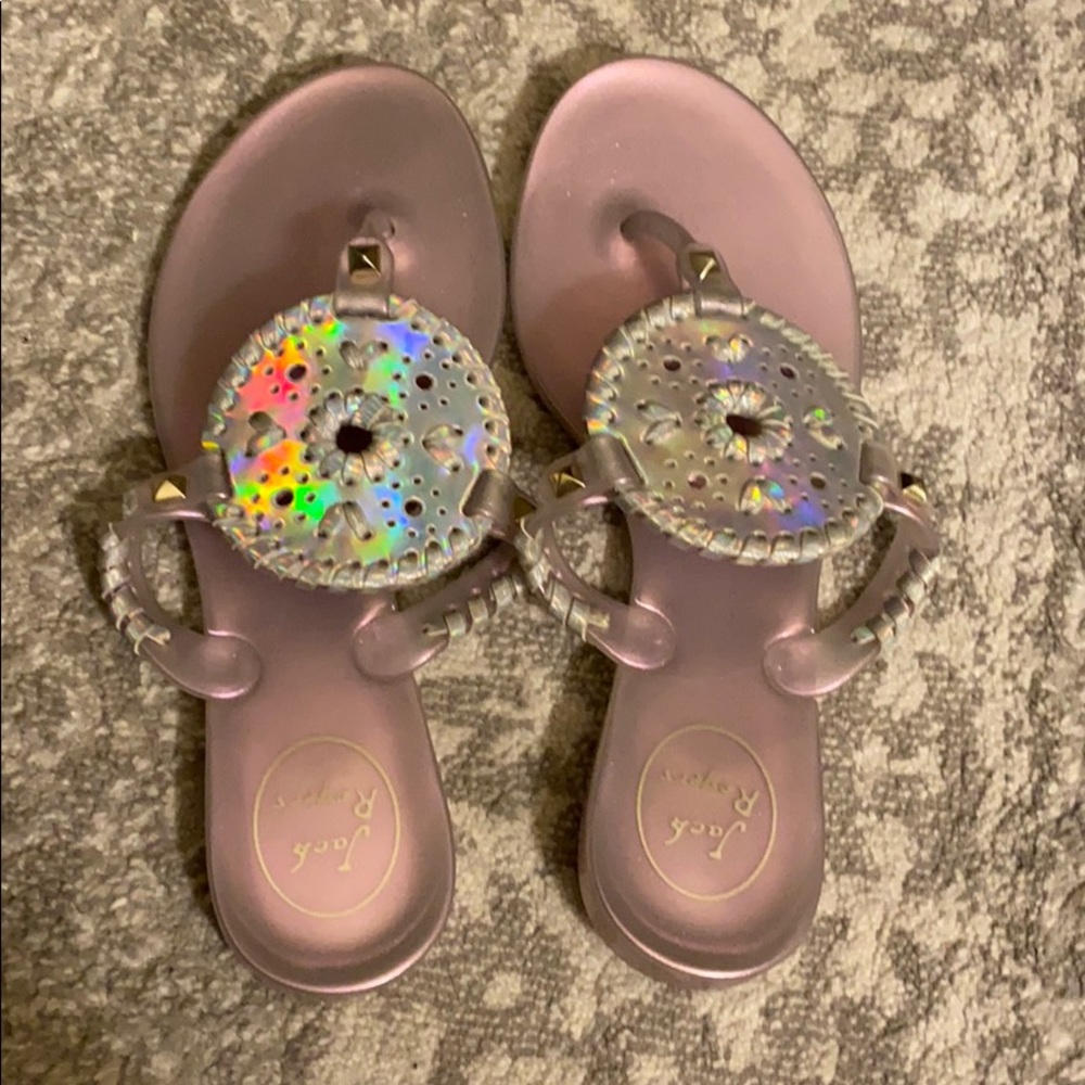 Jack Rogers metallic sandal